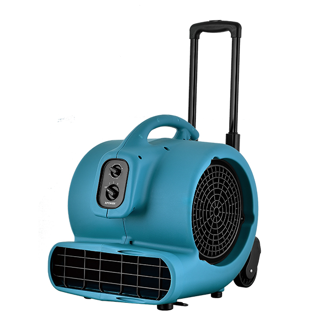 XPower P-800. nagysebesség 700W Centrifugális Air Mover időzítővel, kerekekkel