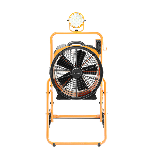 XPOWER FA-420K6 18-calowy przenośny wentylator chłodzący z reflektorem LED, w&oacute;zek